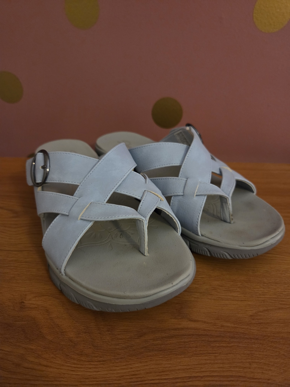 Skechsrs Light Blue Crisscross Sandals